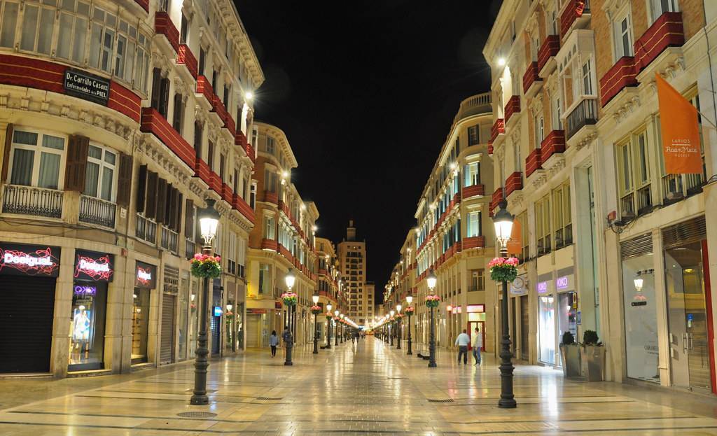 Explore the historic center of Malaga. Calle Larios